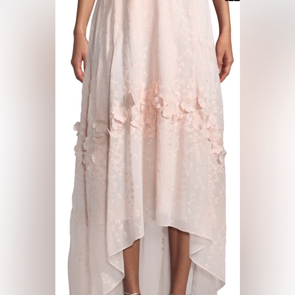 Karl Lagerfeld Light Pink Ros High Low Gown - Picture 3 of 9